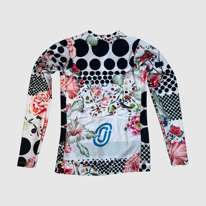 Omloop White Lightweight Long-Sleeve Women's Jersey Upcycle