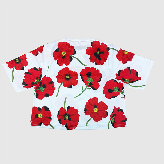 Red Poppies Women's Crop Top