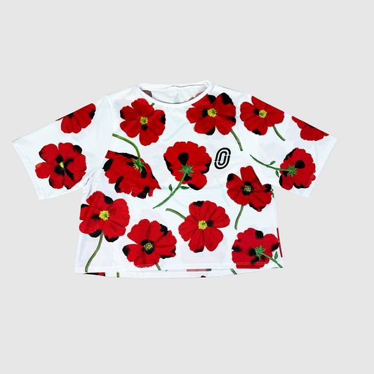 Red Poppies Women's Crop Top