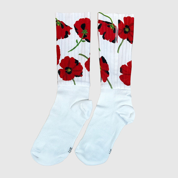 Red Poppies Aero Socks