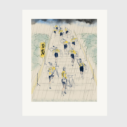 Cyclo Crossing the Stairs Print