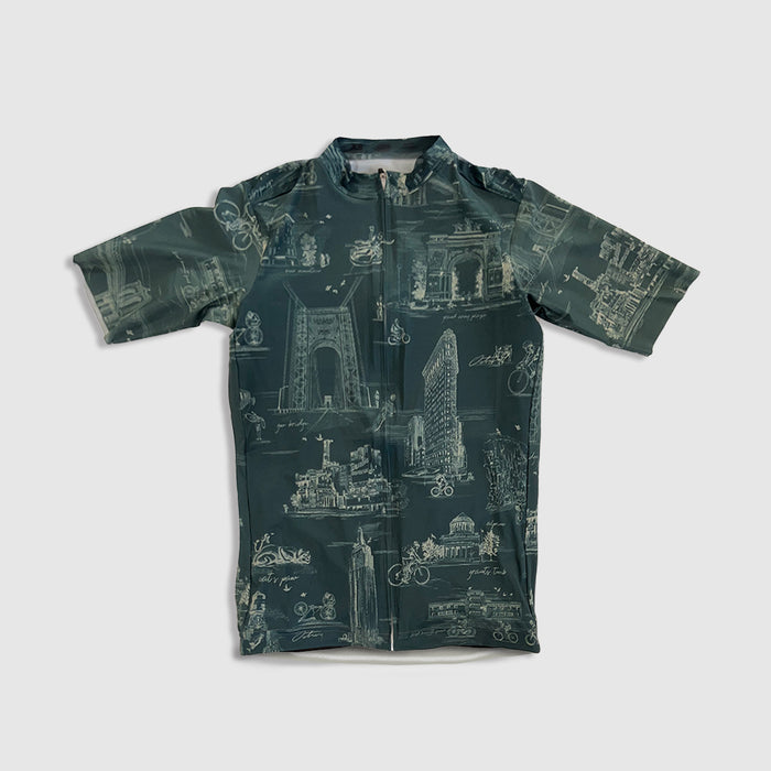 NYC Monuments Women's Jersey / Blue Green