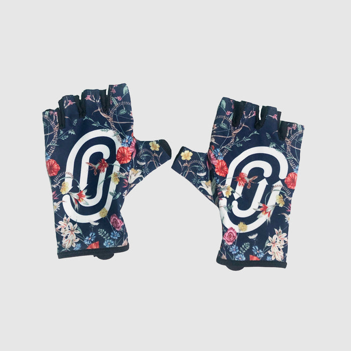 Floral Short Finger Aero Gloves